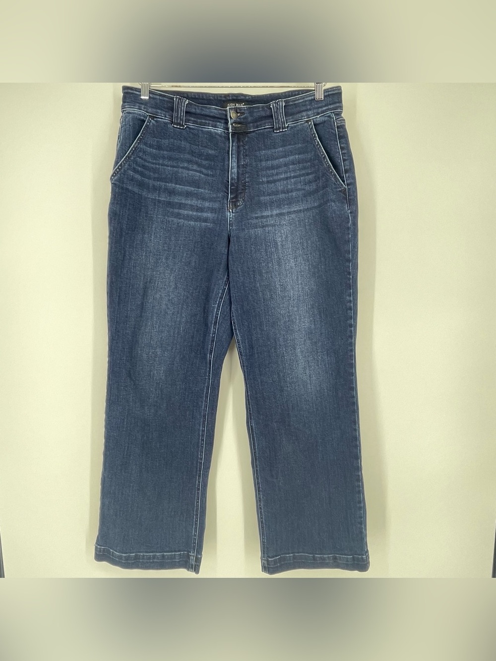 Judy Blue Wide Leg Jeans Size med Wash High Rise Stretch 18W - Picture 1 of 6